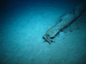 Torpedo on seabed